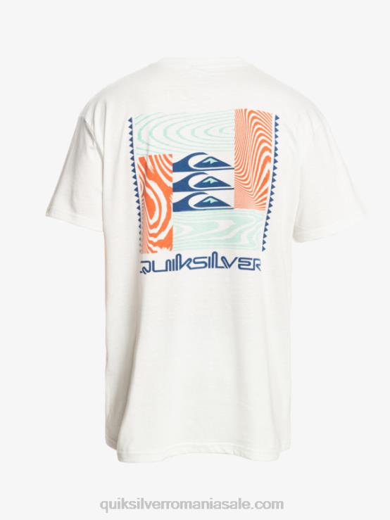 Albă ca Zăpada tricou cu modele deformate XT6B1013 bărbați Quiksilver