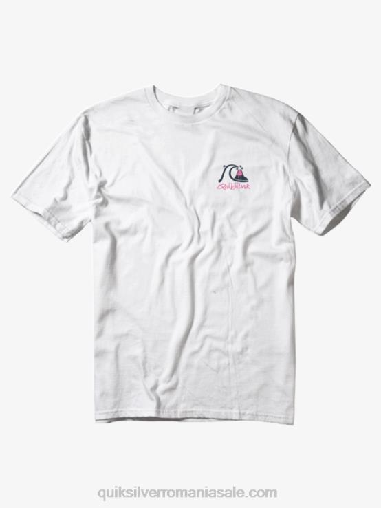 alb antic tricou de spectacol de umbre XT6B1394 bărbați Quiksilver