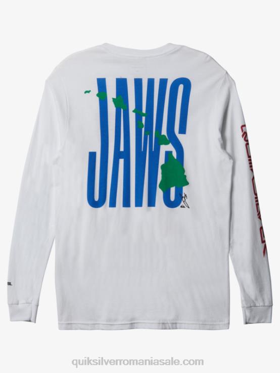 alb jaws big wave challenge ls tricou XT6B1425 bărbați Quiksilver