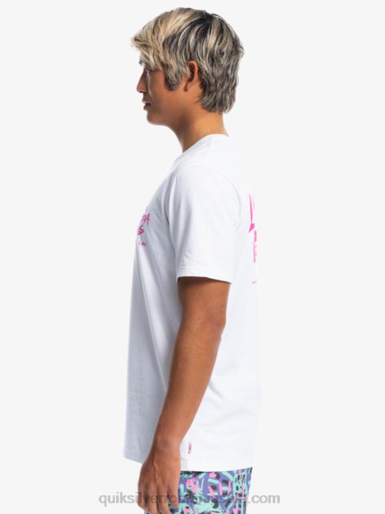 alb lucruri lenora tricou XT6B1839 bărbați Quiksilver x Stranger