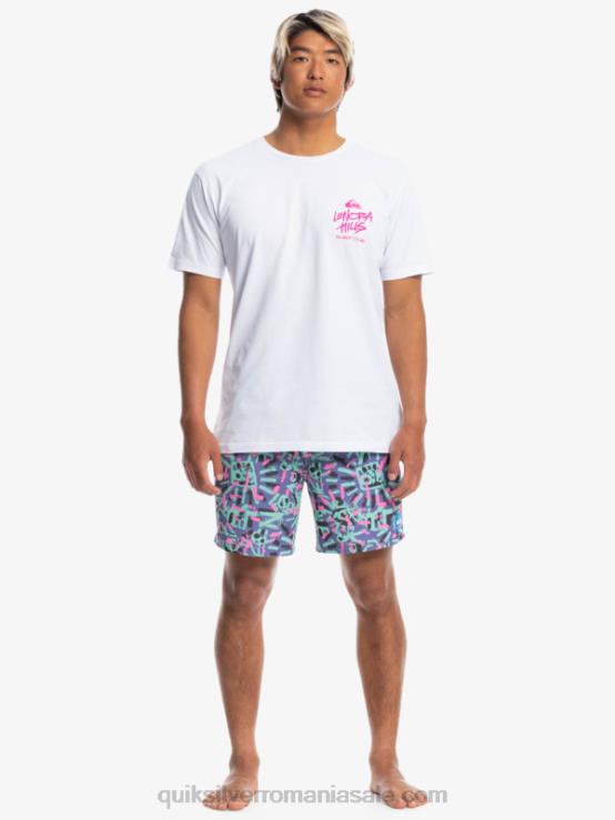 alb lucruri lenora tricou XT6B1839 bărbați Quiksilver x Stranger