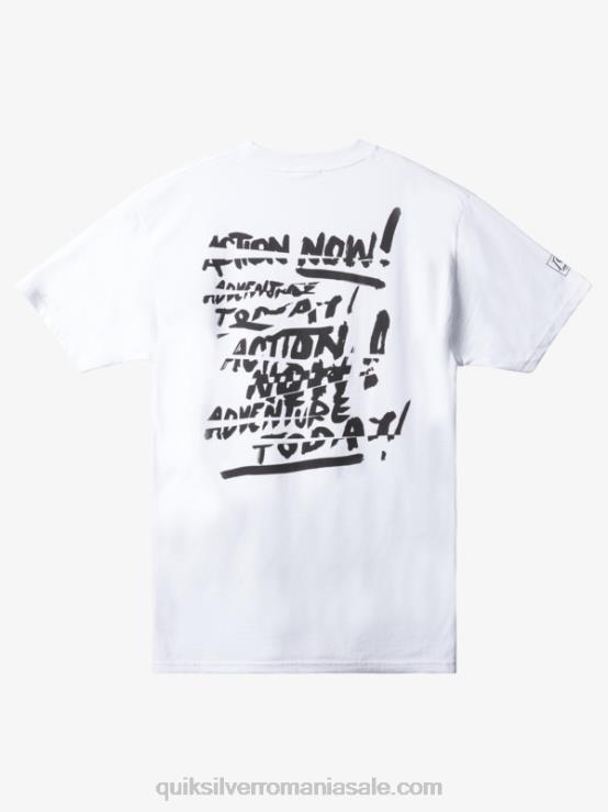 alb natas acum tricou XT6B1656 bărbați Quiksilver