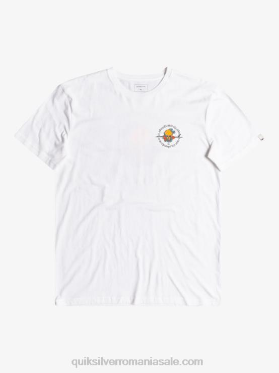 alb outta road - tricou XT6B1819 bărbați Quiksilver