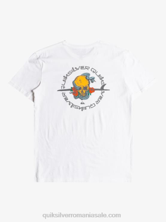 alb outta road - tricou XT6B1819 bărbați Quiksilver