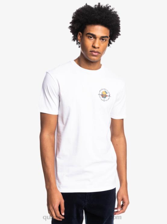 alb outta road - tricou XT6B1819 bărbați Quiksilver