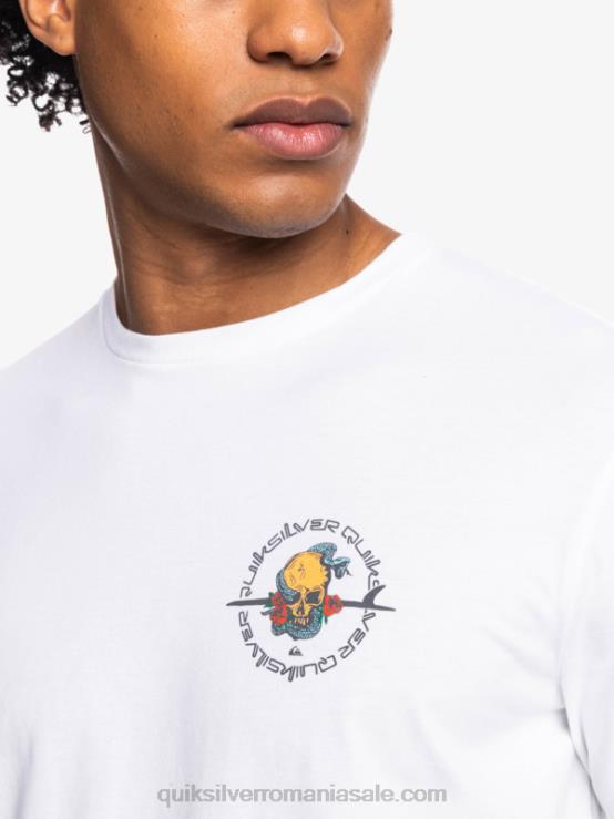 alb outta road - tricou XT6B1819 bărbați Quiksilver