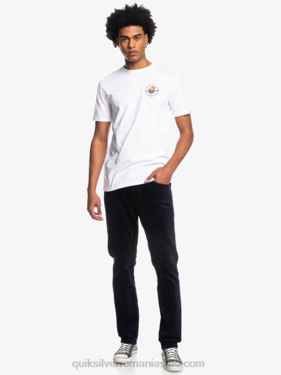 alb outta road - tricou XT6B1819 bărbați Quiksilver