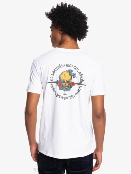 alb outta road - tricou XT6B1819 bărbați Quiksilver