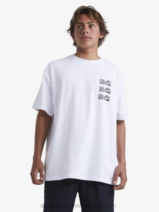 alb tricou XT6B1668 bărbați Quiksilver x Stab