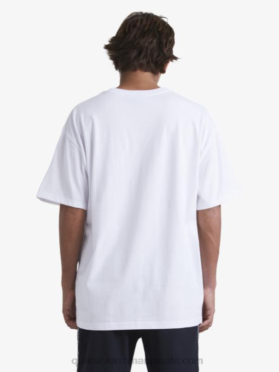 alb tricou XT6B1668 bărbați Quiksilver x Stab