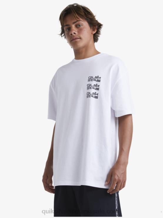 alb tricou XT6B1668 bărbați Quiksilver x Stab