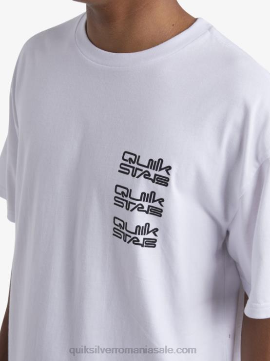 alb tricou XT6B1668 bărbați Quiksilver x Stab