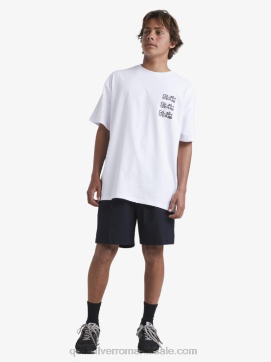 alb tricou XT6B1668 bărbați Quiksilver x Stab