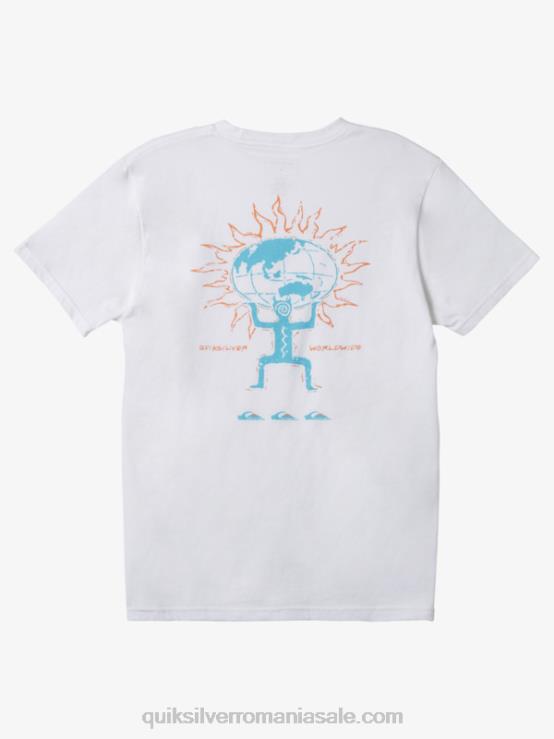 alb tricou XT6B576 bărbați Quiksilver