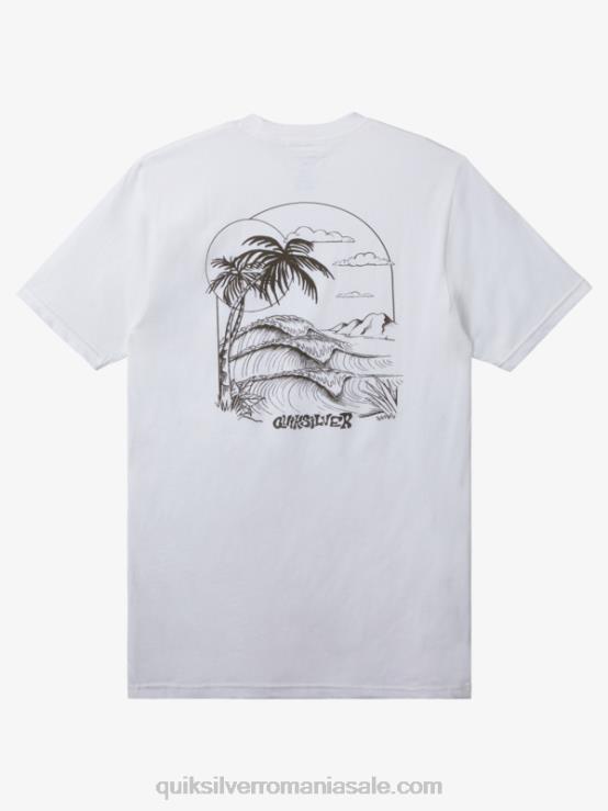 alb tricou cale de evacuare XT6B120 bărbați Quiksilver