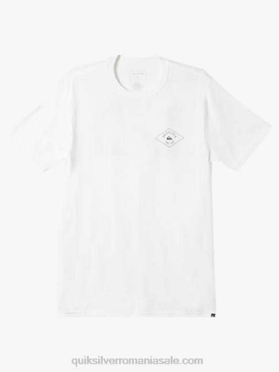 alb tricou cu linie încercuită XT6B1119 bărbați Quiksilver