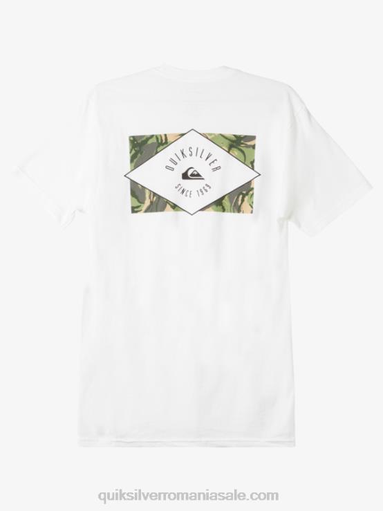 alb tricou cu linie încercuită XT6B1119 bărbați Quiksilver