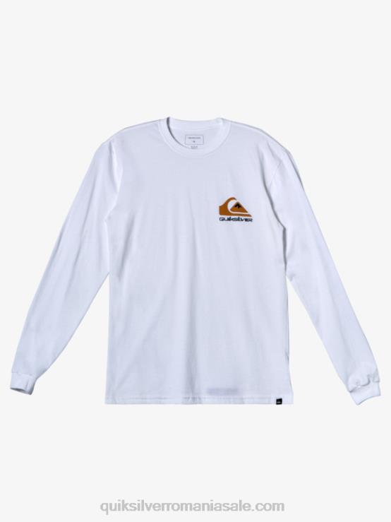 alb tricou cu logo omni XT6B299 bărbați Quiksilver