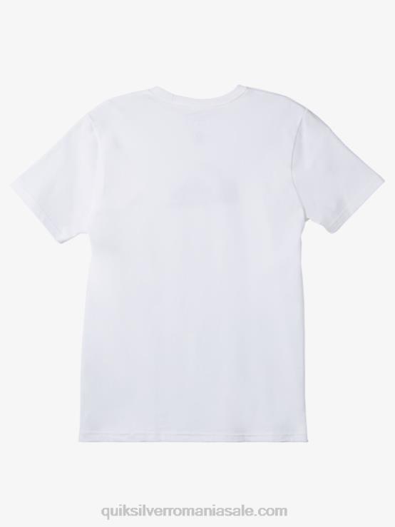alb tricou cu logo-ul comp XT6B190 bărbați Quiksilver