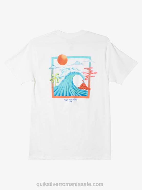 alb tricou cu pat oceanic XT6B1477 bărbați Quiksilver