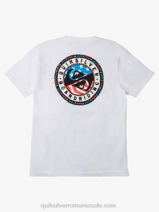 alb tricou distractiv de vară XT6B469 bărbați Quiksilver