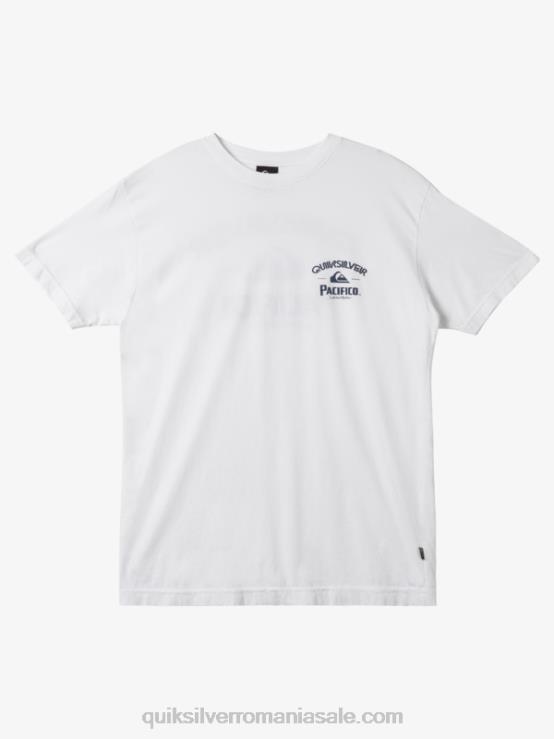 alb tricou drept shooter XT6B7 bărbați Quiksilver x Pacifico