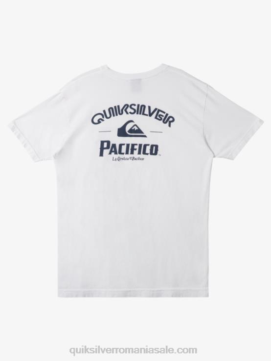 alb tricou drept shooter XT6B7 bărbați Quiksilver x Pacifico