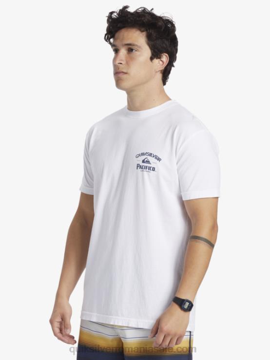 alb tricou drept shooter XT6B7 bărbați Quiksilver x Pacifico