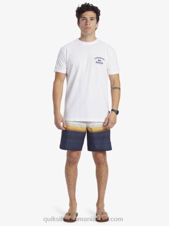 alb tricou drept shooter XT6B7 bărbați Quiksilver x Pacifico
