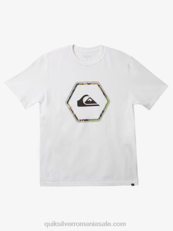 alb tricou în forme XT6B1235 bărbați Quiksilver