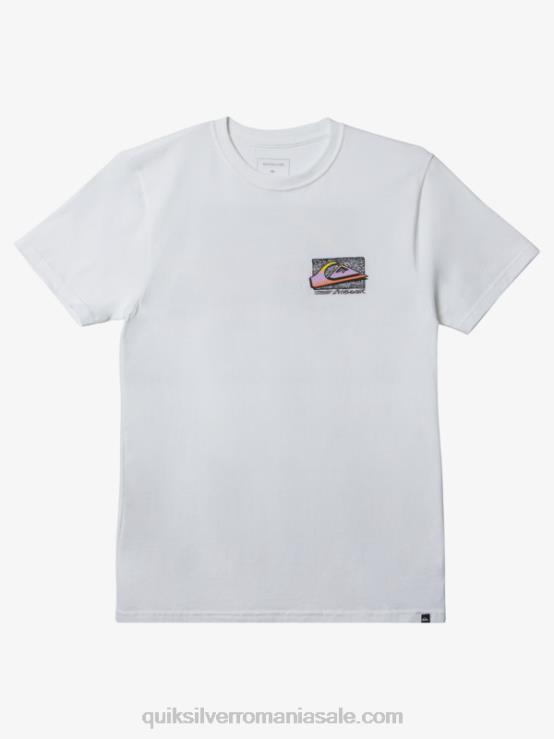 alb tricou retro fade XT6B1110 bărbați Quiksilver
