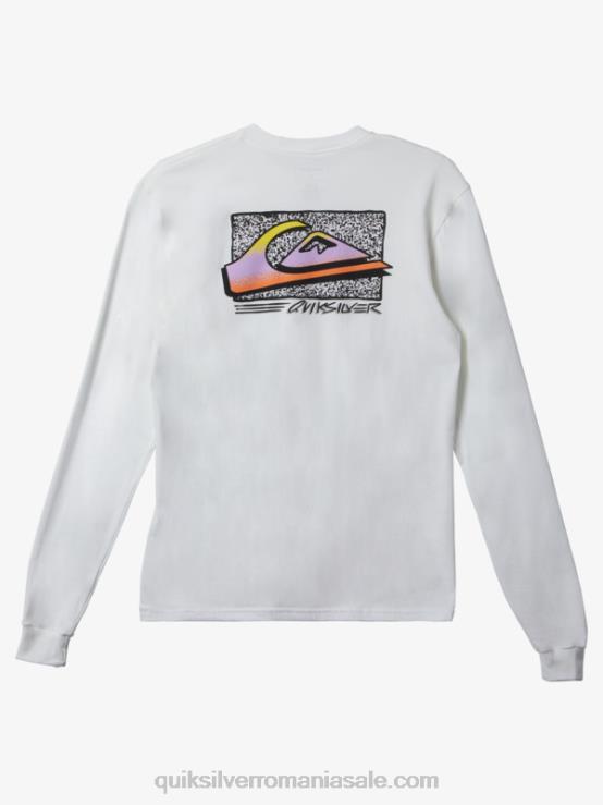 alb tricou retro fade XT6B1214 bărbați Quiksilver
