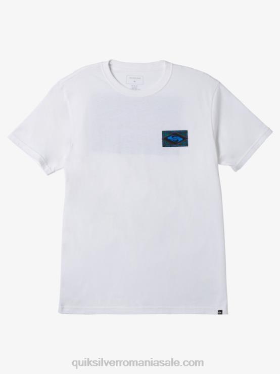 alb tricou vibrator XT6B179 bărbați Quiksilver