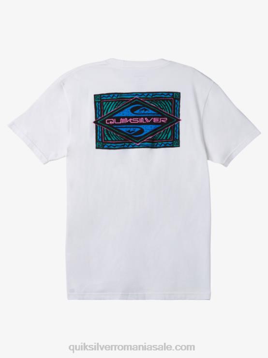alb tricou vibrator XT6B179 bărbați Quiksilver