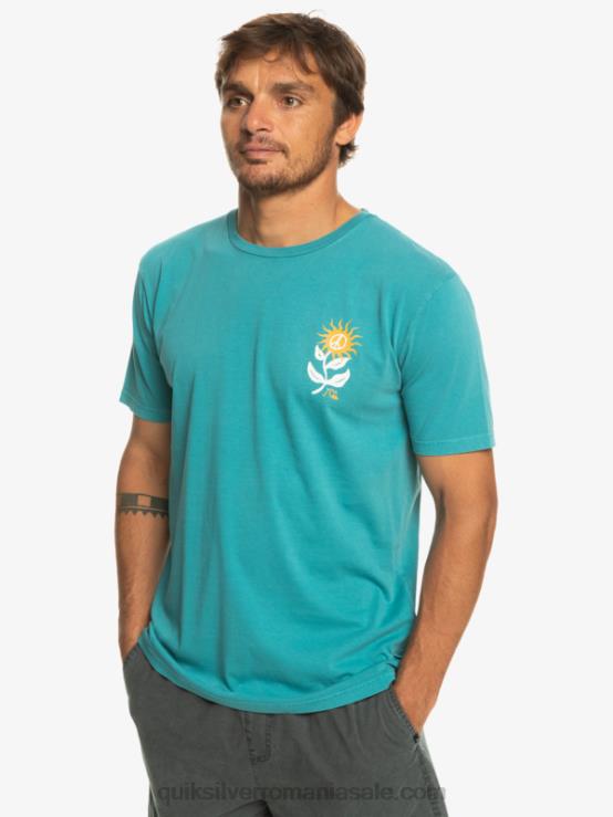 albastru bretania tricou cu flori de soare XT6B1021 bărbați Quiksilver