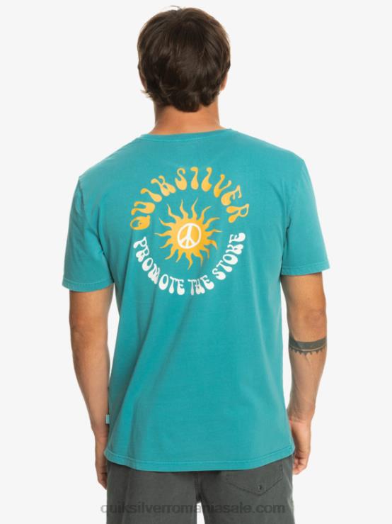 albastru bretania tricou cu flori de soare XT6B1021 bărbați Quiksilver