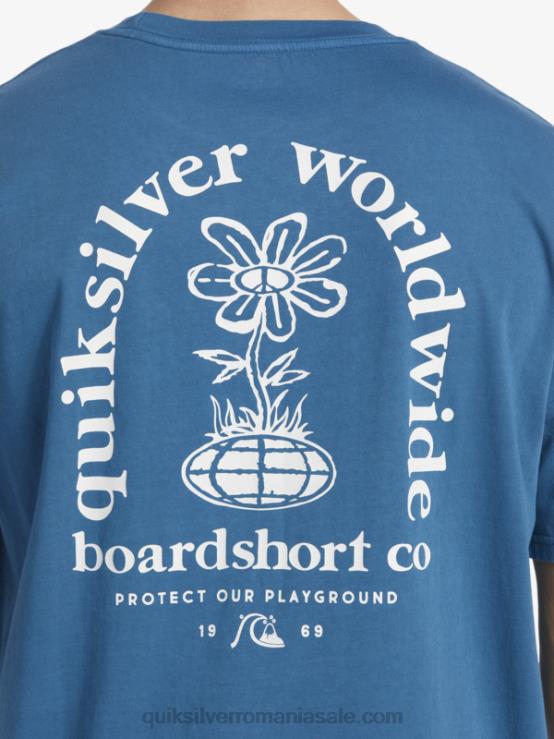 albastru marocan tricou cu minte limpede XT6B742 bărbați Quiksilver