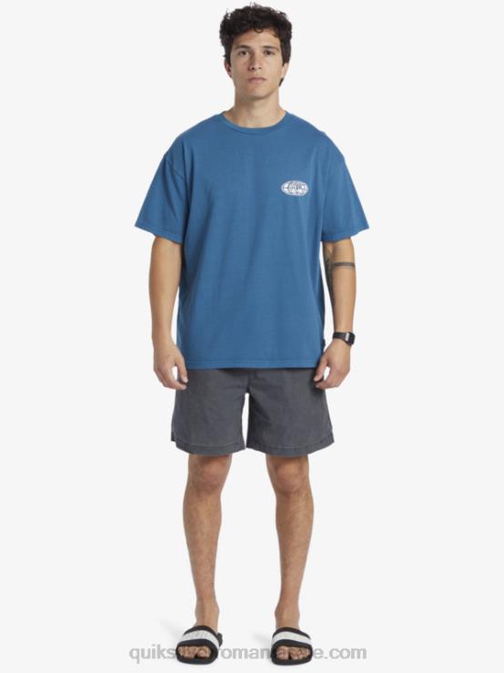albastru marocan tricou cu minte limpede XT6B742 bărbați Quiksilver