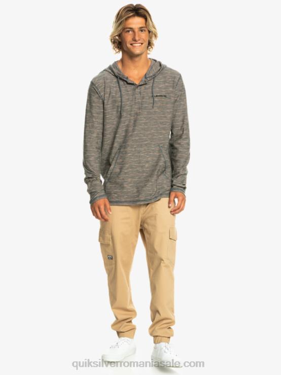 ardezie închisă Kentin tricou cu glugă Kentin cu mâneci lungi XT6B1353 bărbați Quiksilver