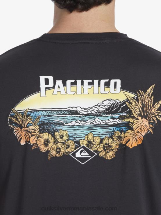 asfalt tricou cu vibrații scenice XT6B10 bărbați Quiksilver x Pacifico