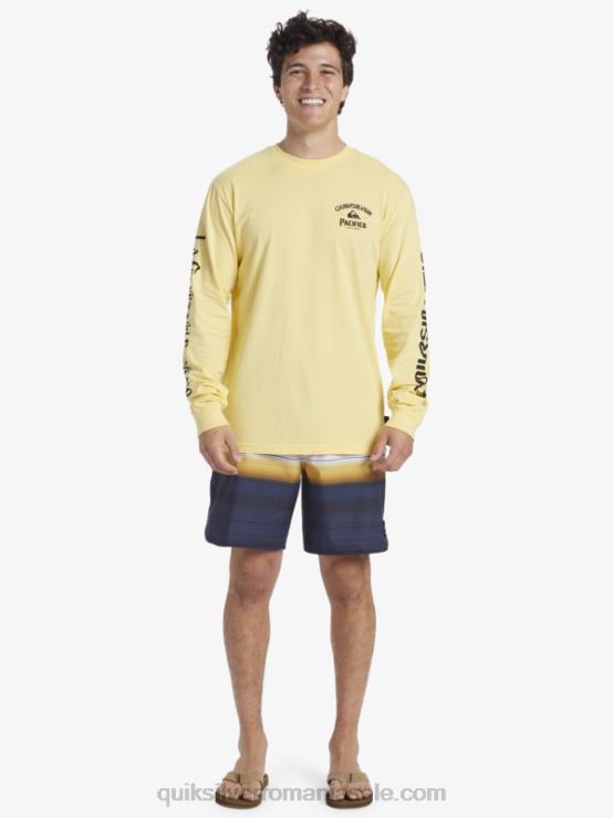 aur tricou cu mânecă lungă drept shooter XT6B5 bărbați Quiksilver x Pacifico