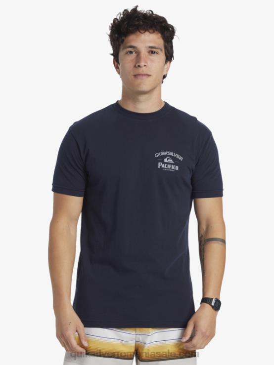 blazer bleumarin tricou blocat XT6B1 bărbați Quiksilver x Pacifico