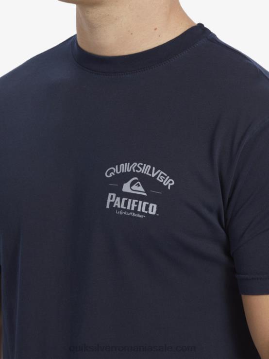 blazer bleumarin tricou blocat XT6B1 bărbați Quiksilver x Pacifico