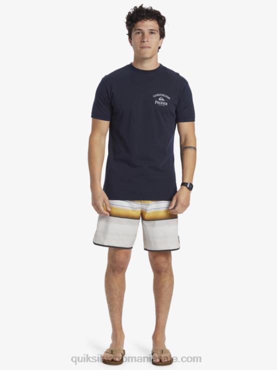blazer bleumarin tricou blocat XT6B1 bărbați Quiksilver x Pacifico