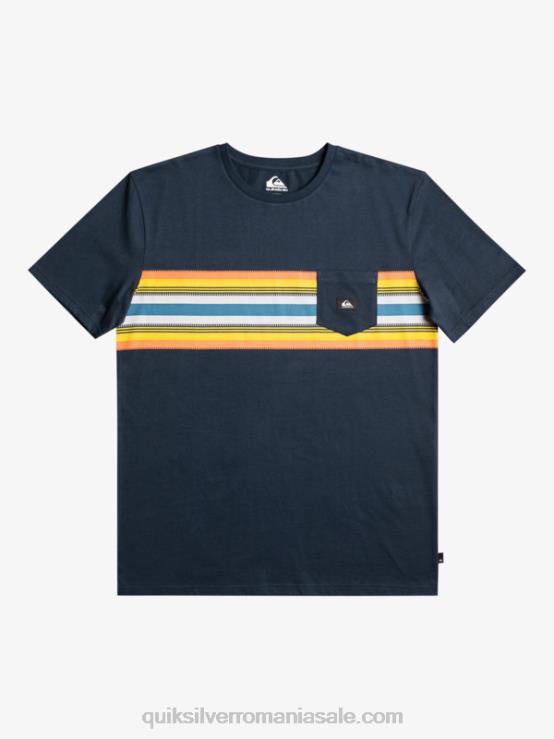 blazer bleumarin tricou cu buzunar cu dungi surfadelica XT6B1064 bărbați Quiksilver