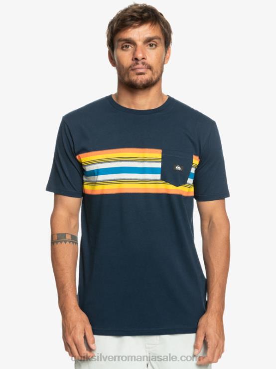 blazer bleumarin tricou cu buzunar cu dungi surfadelica XT6B1064 bărbați Quiksilver