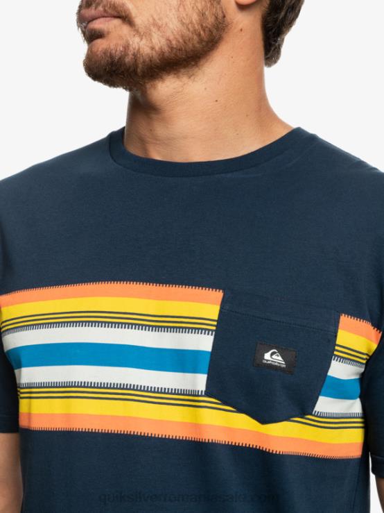 blazer bleumarin tricou cu buzunar cu dungi surfadelica XT6B1064 bărbați Quiksilver