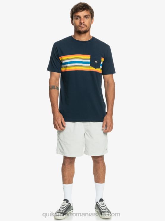 blazer bleumarin tricou cu buzunar cu dungi surfadelica XT6B1064 bărbați Quiksilver