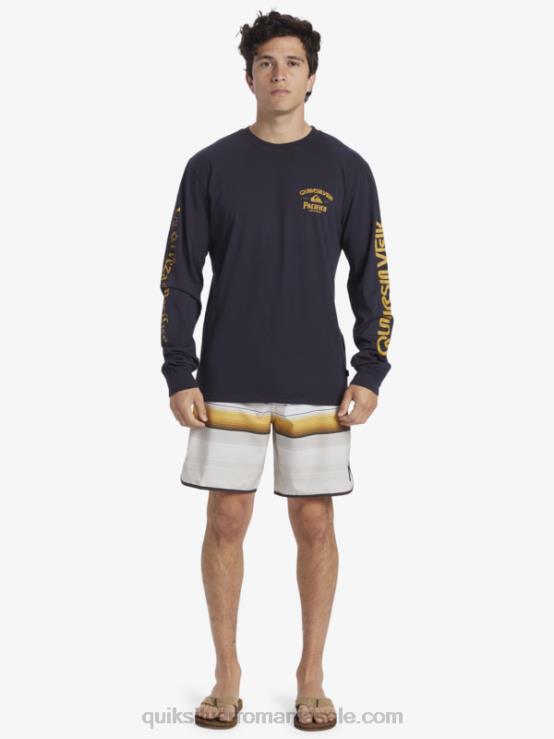 blazer bleumarin tricou cu mânecă lungă drept shooter XT6B6 bărbați Quiksilver x Pacifico
