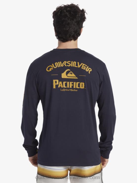 blazer bleumarin tricou cu mânecă lungă drept shooter XT6B6 bărbați Quiksilver x Pacifico